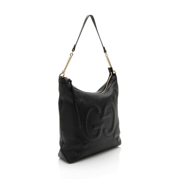 Gucci GG Embossed Calfskin Apollo Shoulder Bag